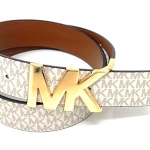 White Michael Kors Reversible Belt